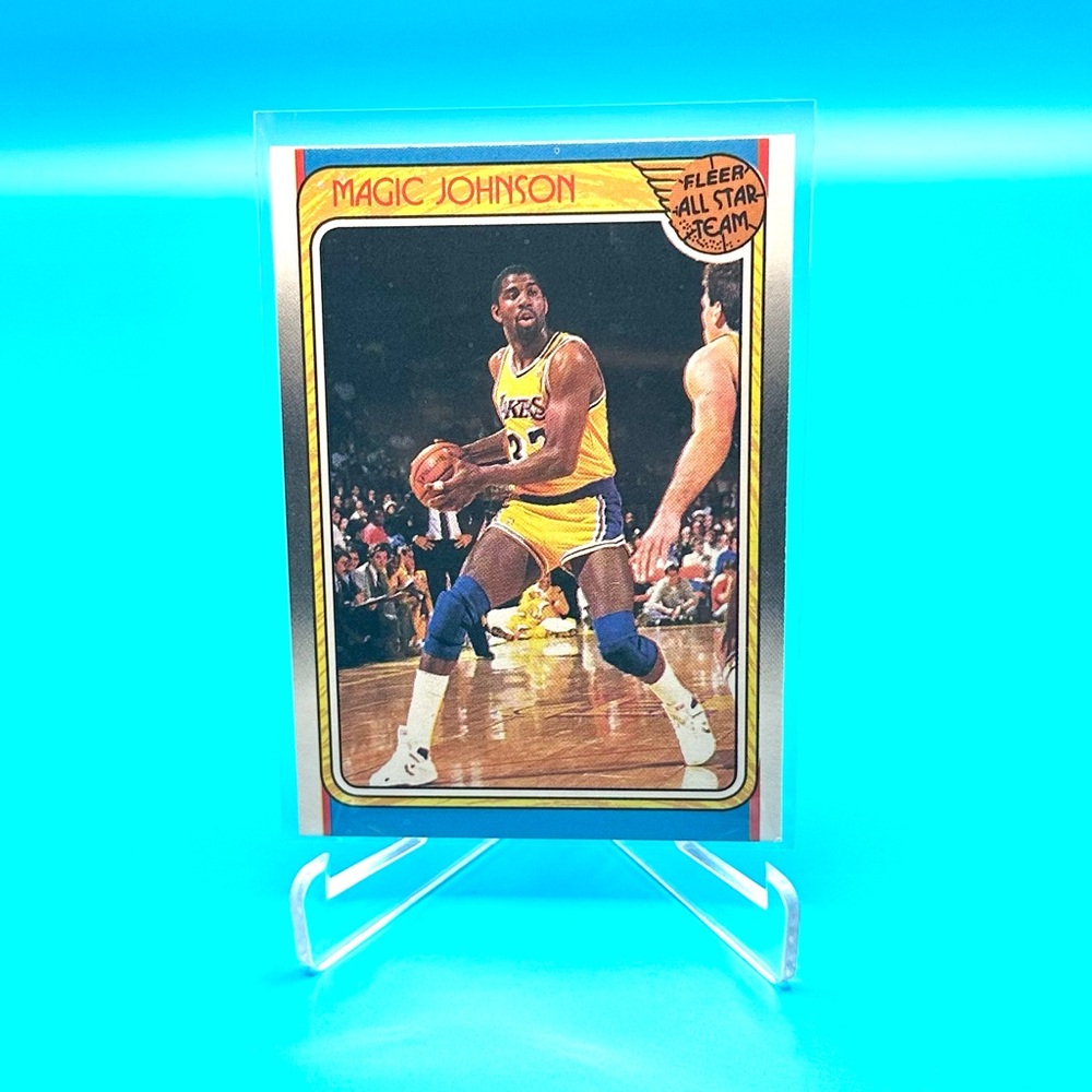 1988-89 Fleer Magic Johnson🔥All Star Team! #123 LAKERS (READ DESCRIPTION)
